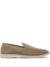 Henderson Baracco Suede Loafers With Rubber Sole In Brown