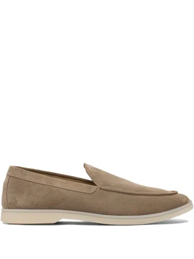 Henderson Baracco Suede Loafers In Neutral