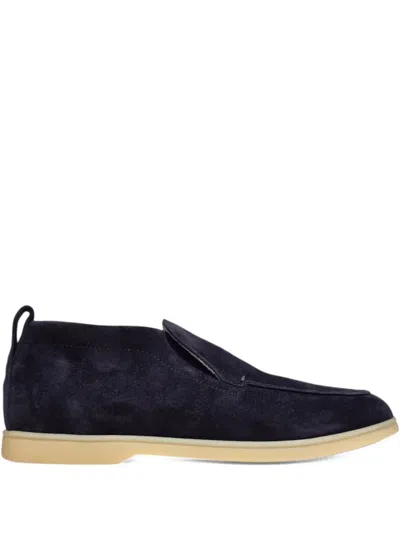 Henderson Baracco Suede Slip-on Boots In Blue