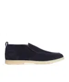 Henderson Baracco Suede Slip-on Sneakers In Blue