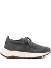 Henderson Baracco Suede Sneakers In Gray