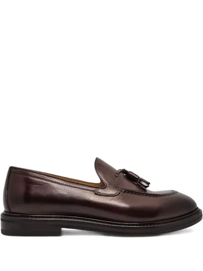 Henderson Baracco Tassel-detail Stitching Loafers In Brown
