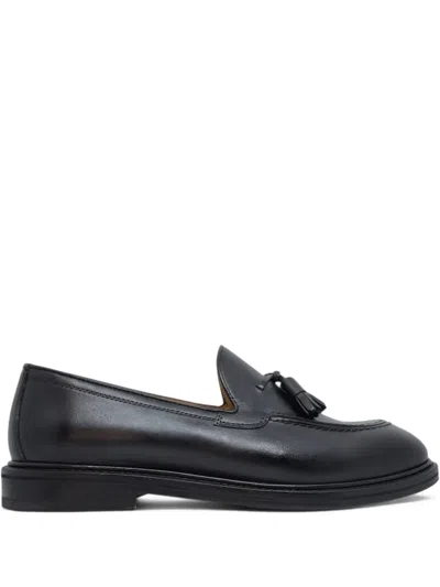 Henderson Baracco Tassel Leather Loafers In Black