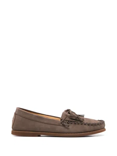 Henderson Baracco Tassia Fringed Nubuck Loafers In Multi