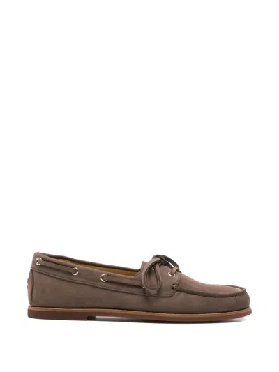 Henderson Baracco Zelia Nubuck Loafers In Brown
