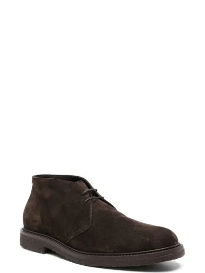 Henderson Black Clark Matte Finish Suede Ankle Boots