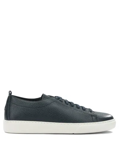 Henderson Blue Deer Leather Sneakers In Multi