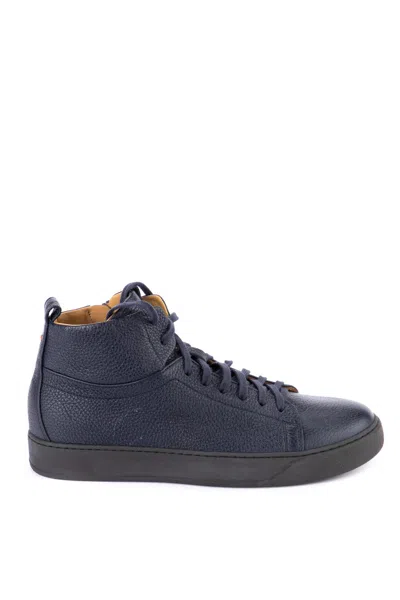 Henderson Mid Top Sneakers With Zip - Size Down Recommendation In Blue