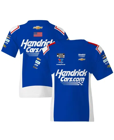Hendrick Motorsports Team Collection Kids' Big Boys And Girls Blue Kyle Larson Valvoline Uniform T-shirt
