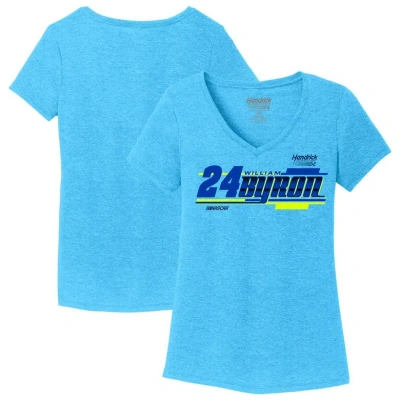 Hendrick Motorsports Team Collection Blue William Byron Tri-blend V-neck T-shirt