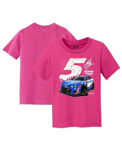 Hendrick Motorsports Team Collection Babies' Girls Toddler  Pink Kyle Larson Car T-shirt
