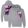 HENDRICK MOTORSPORTS TEAM COLLECTION HENDRICK MOTORSPORTS TEAM COLLECTION  HEATHER CHARCOAL ALEX BOWMAN  ALLY PULLOVER HOODIE
