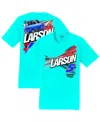 Hendrick Motorsports Team Collection Men's Aqua Kyle Larson Car T-shirt In Blue