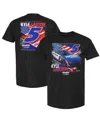 Hendrick Motorsports Team Collection Men's Black Kyle Larson Patriotic Car T-shirt In Gold