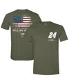 Hendrick Motorsports Team Collection Men's Green William Byron Flag T-shirt In Green