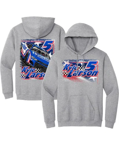 Hendrick Motorsports Team Collection Men's Heather Gray Kyle Larson Hendrick Cars Pullover Hoodie