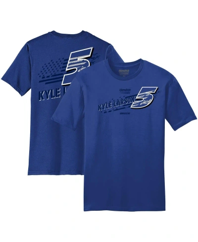 Hendrick Motorsports Team Collection Men's  Royal Kyle Larson Flag T-shirt