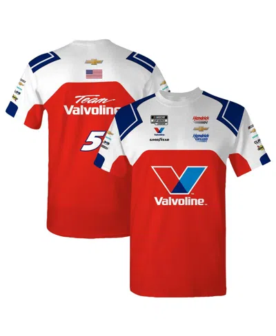 Hendrick Motorsports Team Collection Red Kyle Larson Valvoline Uniform T-shirt In Multi