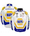 Hendrick Motorsports Team Collection Men's White Chase Elliott Napa Full-snap Nylon Uniform Jacket In White