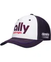 Hendrick Motorsports Team Collection Men's White/purple Alex Bowman Ally Uniform Adjustable Hat In White,purple