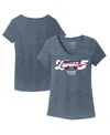 Hendrick Motorsports Team Collection Women's Heather Navy Kyle Larson Tri-blend V-neck T-shirt In Heather Navy