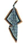Henelle Women's Blue / White Surfrider Silk Bandana In Surfrider Wave