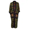 Henelle Women's Black Hollywood Night Kimono In Gold/green/black