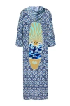 Henelle Hooded Kaftan In Surf Rider