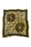Henelle Large Silk Scarf In Green