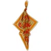 Henelle Silk Bandana In Gold/yellow/orange