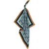 Henelle Women's Blue / White Surfrider Silk Bandana In Surf Rider Wave