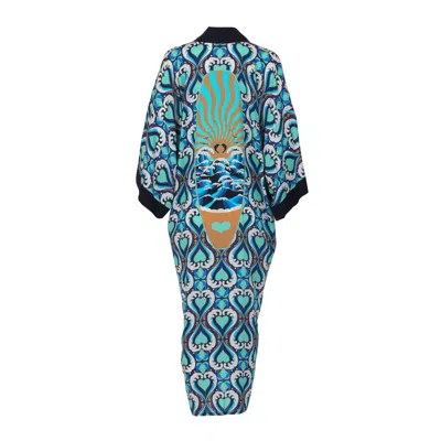 Henelle Women's Blue Surfrider Duster Robe