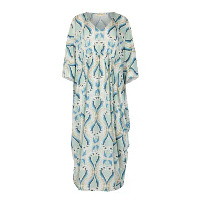Henelle Women's Blue Surfrider Kaftan Dress