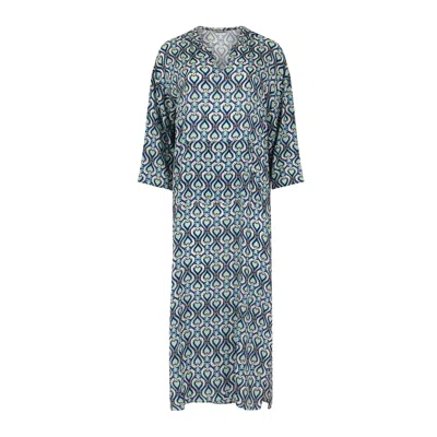 Henelle Women's Blue / White Surfrider Kaftan