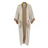 Henelle Women's Brown / Gold / Rose Gold Death Valley Kimono In Brown/gold/rose Gold