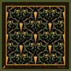 Henelle Silk Bandana In Gold/green/black