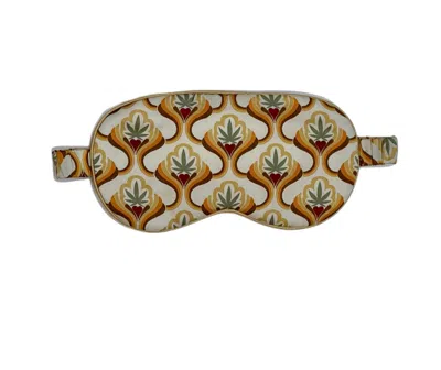 Henelle Women's Gold / Green / Brown Higher State Silk Sleep Mask In Gold/green/brown
