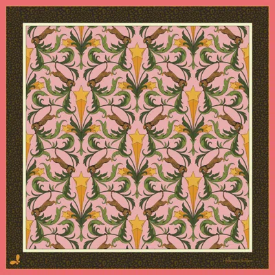 Henelle Women's Green / Black / Yellow Hollywood Vine Silk Bandana In Green/black/yellow