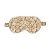 Henelle Women's Neutrals / Gold / White Death Valley Silk Sleep Mask In Gold/white