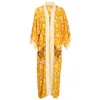 Henelle Women's Neutrals / Yellow / Orange Laurel Canyon Kimono In Yellow/orange