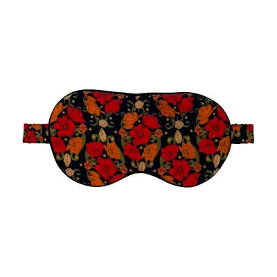 Henelle Women's Night Bloom Silk Sleep Mask In Red