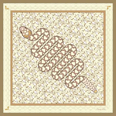 Henelle Women's Rose Gold / Brown / Gold Death Valley Silk Scarf In Rose Gold/brown/gold
