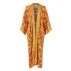 Henelle Women's Yellow / Orange Day Bloom Kimono In Yellow/orange