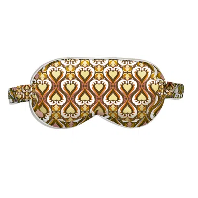 Henelle Women's Yellow / Orange Surfrider Sunset Silk Sleep Mask In Brown