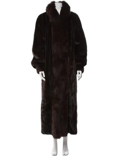 Pre-owned Henig Furs Mink Fur Coat In Brown