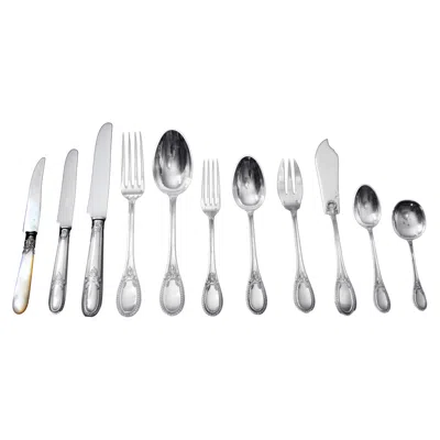 Pre-owned Henin Et Cie 1 Henin - 138pc. Antique Louis Xvi French 950 Sterling Silver Flatware Set !