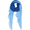 Henna & Hijabs Silk & Modal Long Scarf In Blue