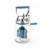 Henning Lee Manual Glass Butter Churner With Jar, 32 Ounce, Blue In Blue