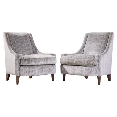 Pre-owned Henredon Barbara Barry For  Lounge Chairs - Pair In Gray