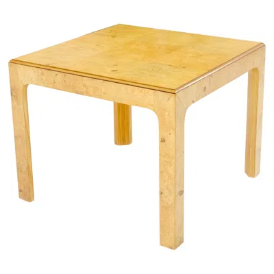 Pre-owned Henredon Burl Wood  Square Game Card Small Dining Table Mint! In Brown